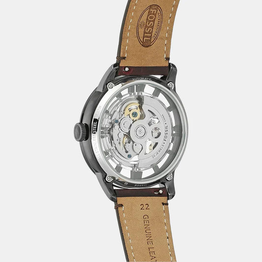 Fossil Townsman Men Automatic Dark Brown Dial Analog Leather Watch ME3098